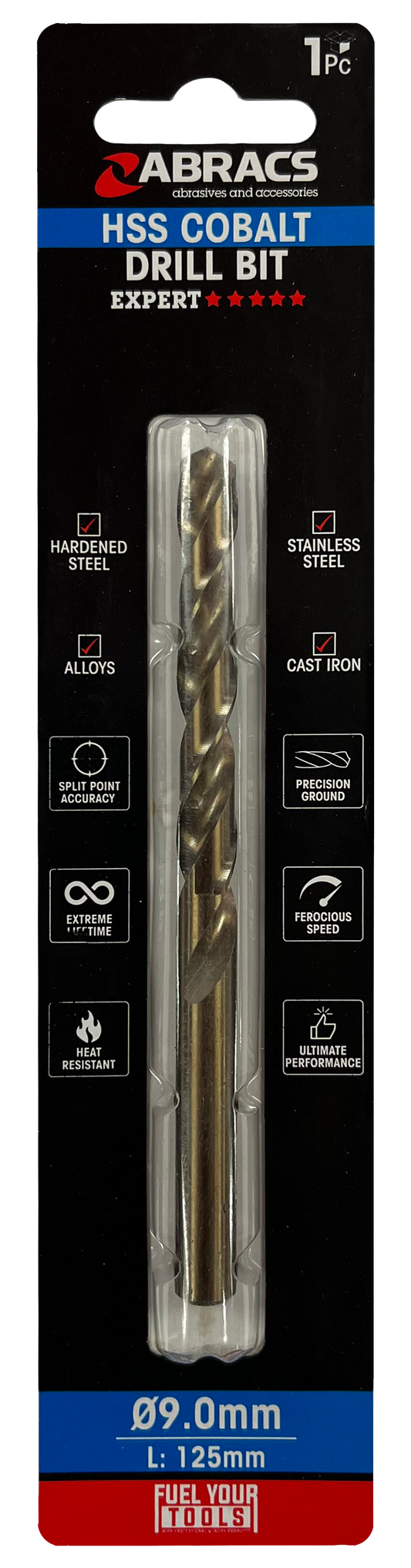 DBCB09001 9.0mm Cobalt (M35) HSS Drill Bit (1pc)