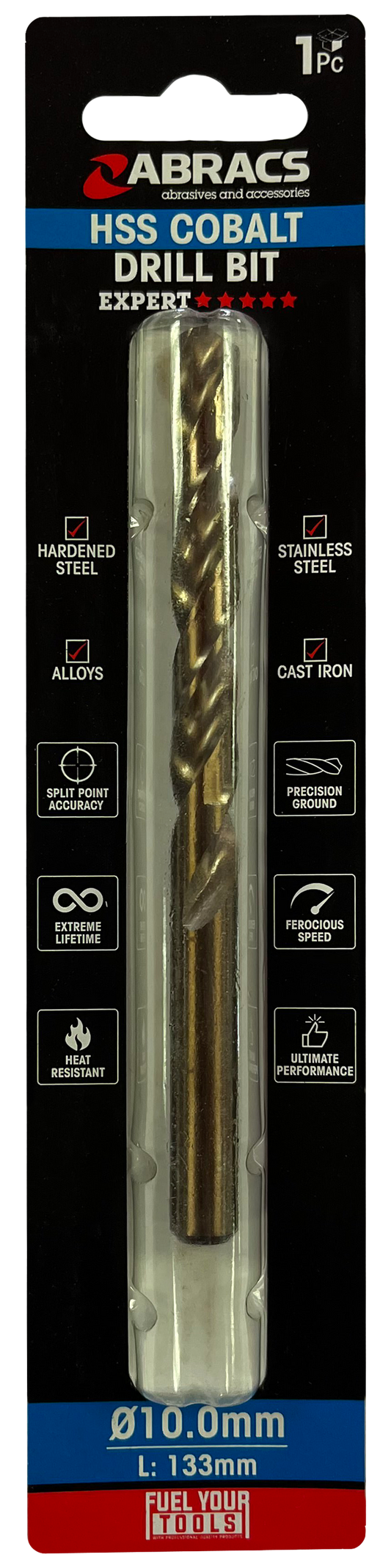 DBCB10001 10.0mm Cobalt (M35) HSS Drill Bit (1pc)