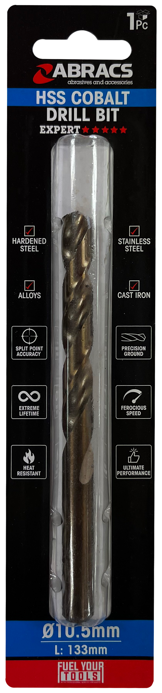 DBCB10501 10.5mm Cobalt (M35) HSS Drill Bit (1pc)