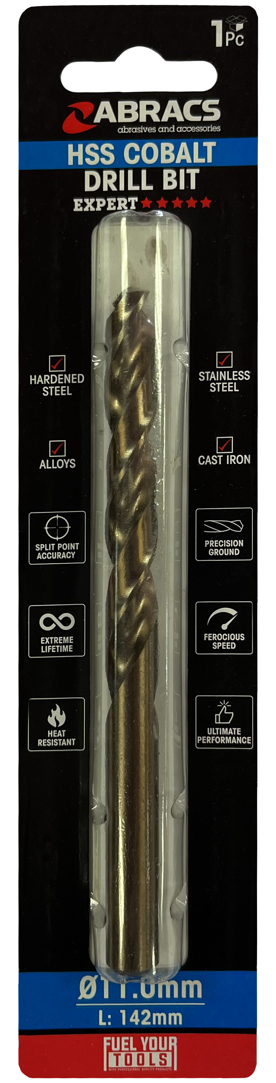 DBCB11001 11.0mm Cobalt (M35) HSS Drill Bit (1pc)
