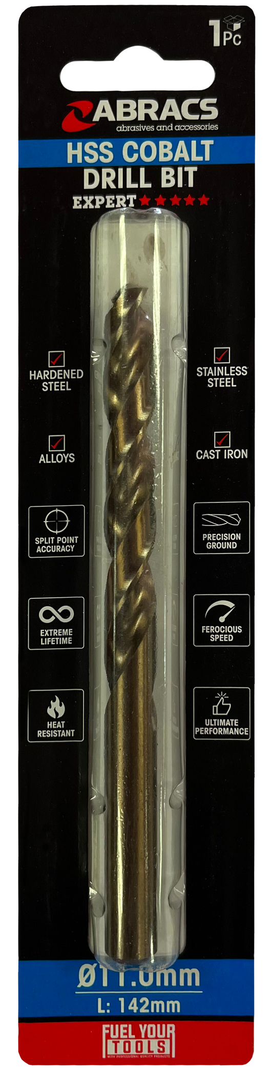 DBCB11001 11.0mm Cobalt (M35) HSS Drill Bit (1pc)