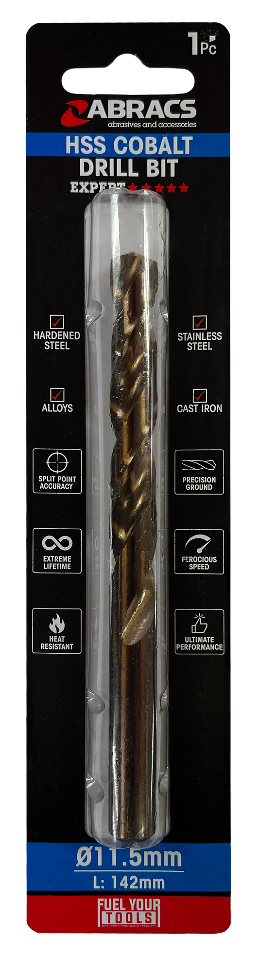 DBCB11501 11.5mm Cobalt (M35) HSS Drill Bit (1pc)