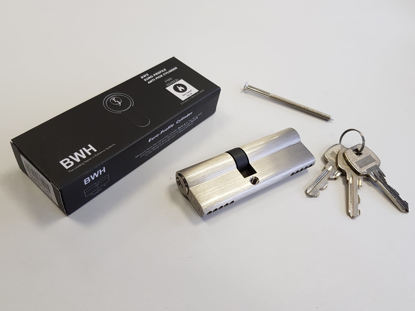 BWH EURO CYLINDER 100MM SATIN NICKLE KEY/KEY