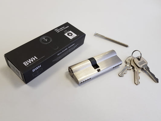 BWH EURO CYLINDER 100MM SATIN NICKLE KEY/KEY