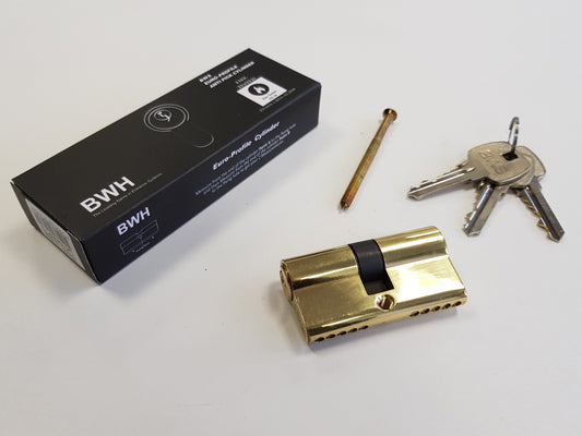 BWH EURO CYLINDER 60MM BRASS KEY/KEY