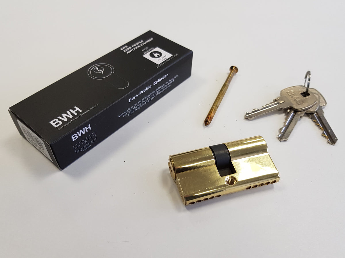 BWH EURO CYLINDER 70MM BRASS KEY/KEY