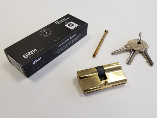 BWH EURO CYLINDER 70MM BRASS KEY/KEY