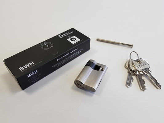 BWH EURO CYLINDER 45MM SATIN NICKLE KEY/BLANK