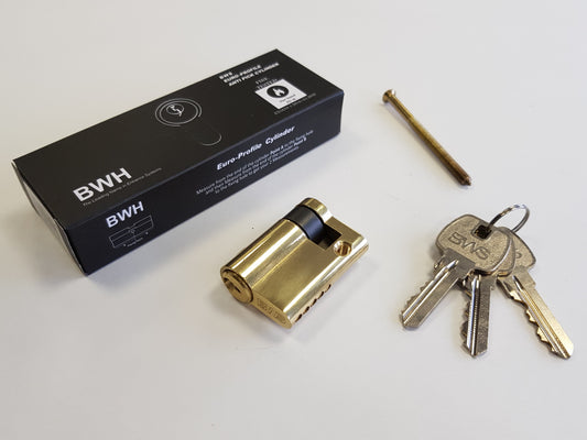 BWH EURO CYLINDER 45MM BRASS KEY/BLANK