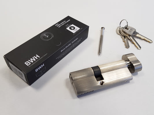 BWH MASTER KEYED EURO CYLINDER 80MM SATIN NICKLE KEY/TURN (MK3)