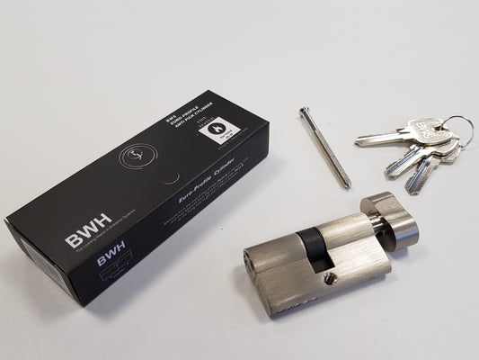 BWH MASTER KEYED EURO CYLINDER 70MM SATIN NICKLE KEY/TURN