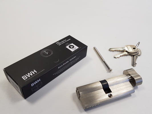 BWH MASTER KEYED EURO CYLINDER 80MM SATIN NICKLE KEY/TURN (MK3)