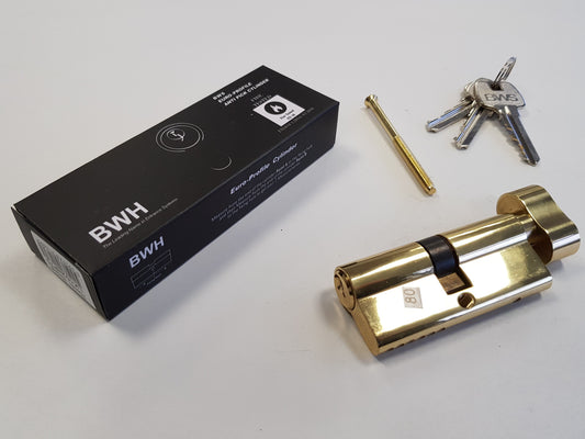 BWH MASTER KEYED EURO CYLINDER 70MM BRASS KEY/TURN
