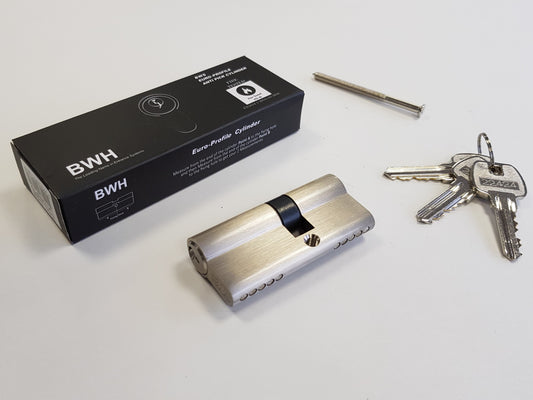 BWH MASTER KEYED EURO CYLINDER 80MM SATIN NICKLE KEY/KEY