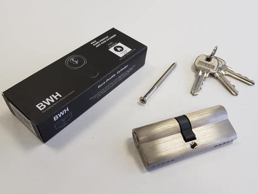 BWH MASTER KEYED EURO CYLINDER 80MM SATIN NICKLE KEY/KEY