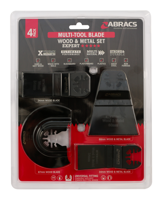 MTWMSET4 Multi-Tool Wood & Metal Blade 4pc Set