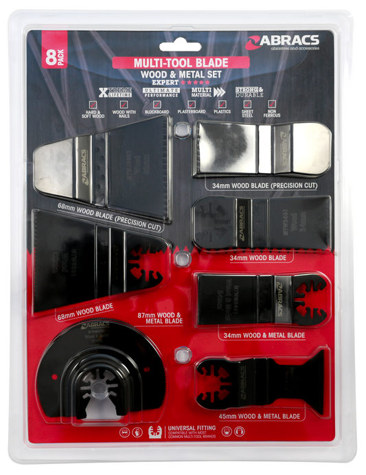 MTWMSET8 Multi-Tool Wood & Metal Blade 8pc Set