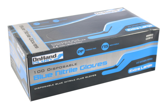 OHBLUM OnHand Nitrile Gloves - Blue M (100)