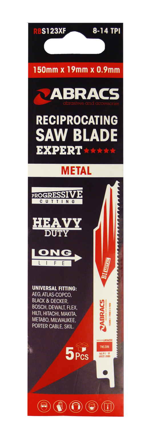 RBS123XF RECIP SAW BLADE 150x19x0.9mm - METAL (5)