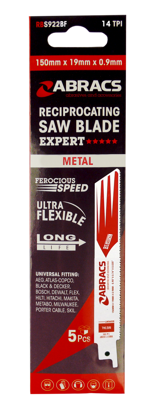RBS922BF RECIP SAW BLADE 150x19x0.9mm - METAL (5)