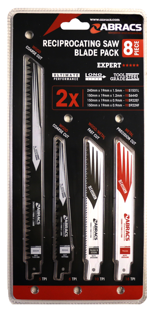 RBSMIX8 RECIP BLADE MIXED PACK 8pc