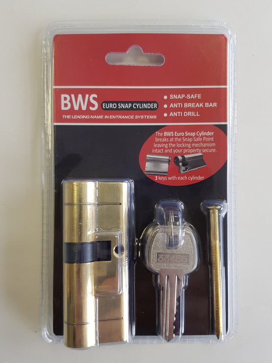 BWH SNAP EURO CYLINDER 70MM BRASS KEY/KEY