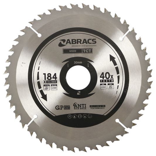 TCT18440 BLADE 184mm x 30mm x 40T - Wood