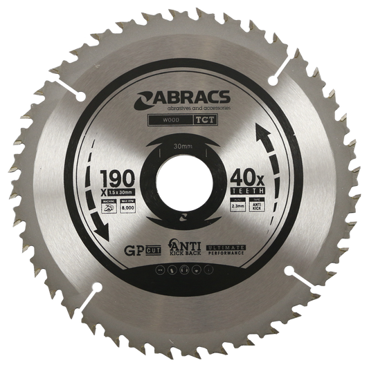 TCT19040 BLADE 190mm x 30mm x 40T - Wood
