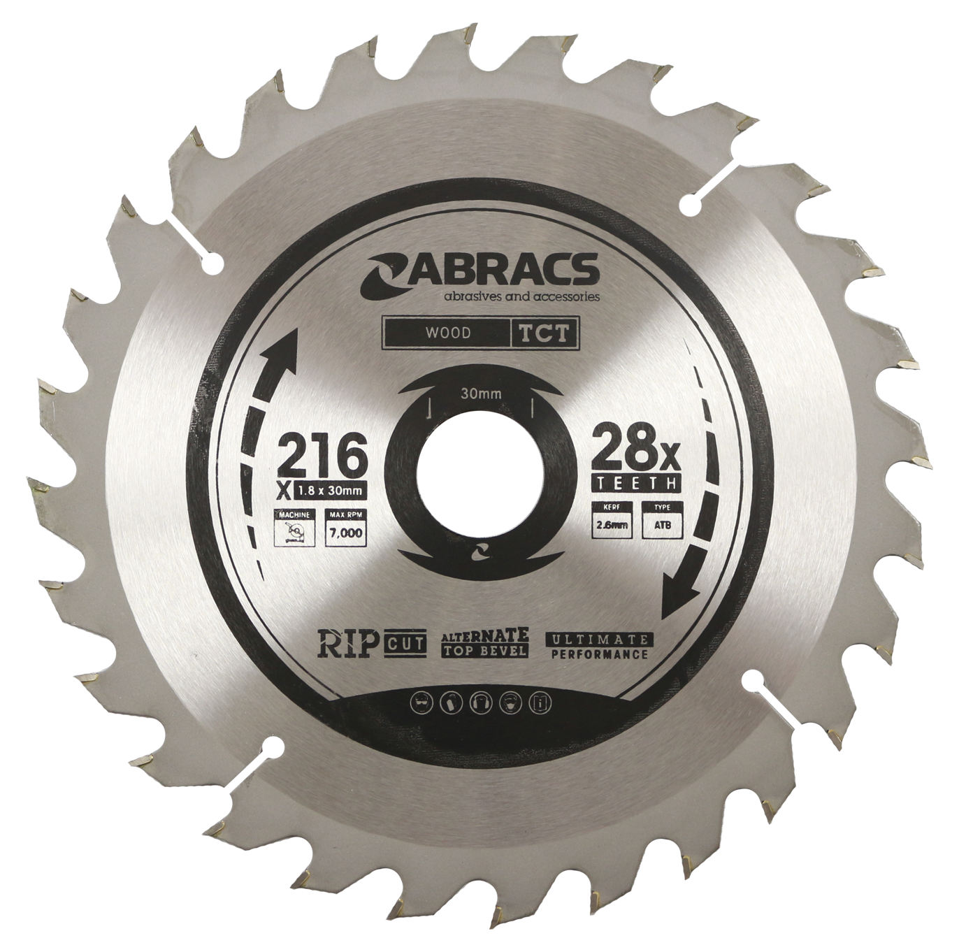 TCT21628 BLADE 216mm x 30mm x 28T - Wood