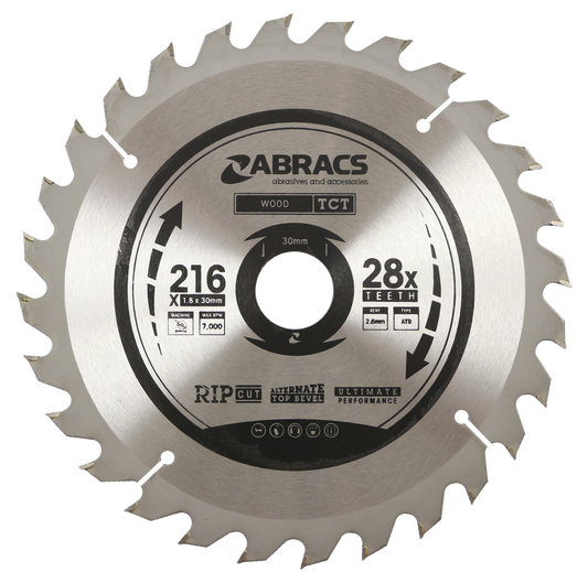 TCT21628 BLADE 216mm x 30mm x 28T - Wood