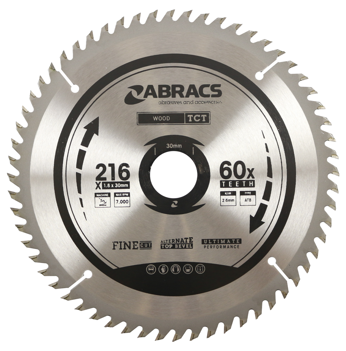 TCT21660 BLADE 216mm x 30mm x 60T - Wood