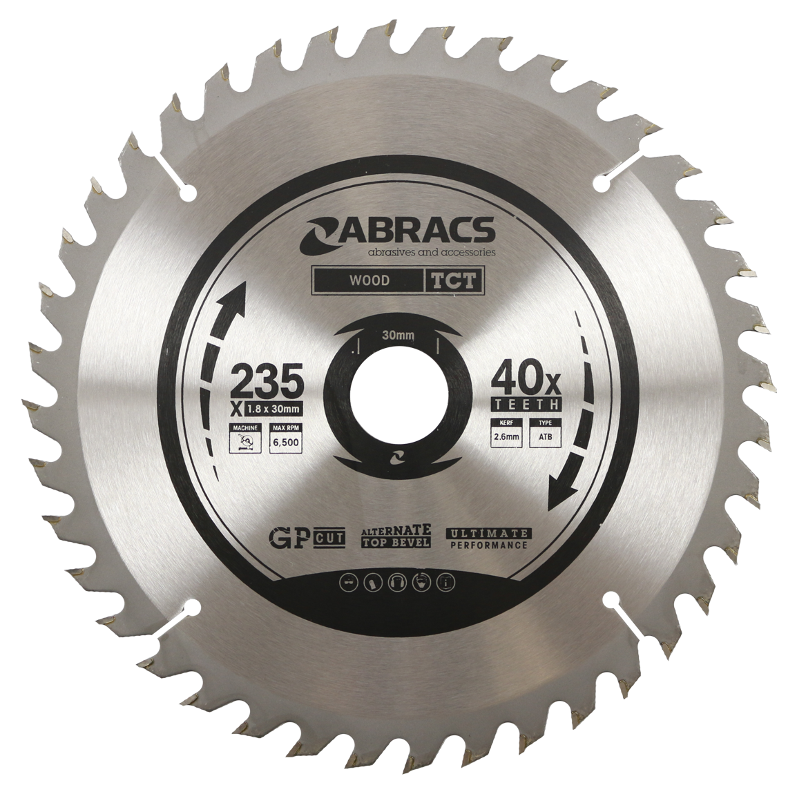 TCT23540 BLADE 235mm x 30mm x 40T - Wood