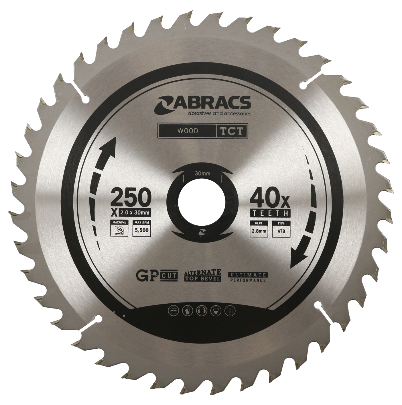 TCT25040 BLADE 250mm x 30mm x 40T - Wood