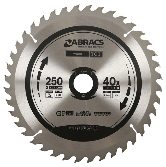 TCT25040 BLADE 250mm x 30mm x 40T - Wood