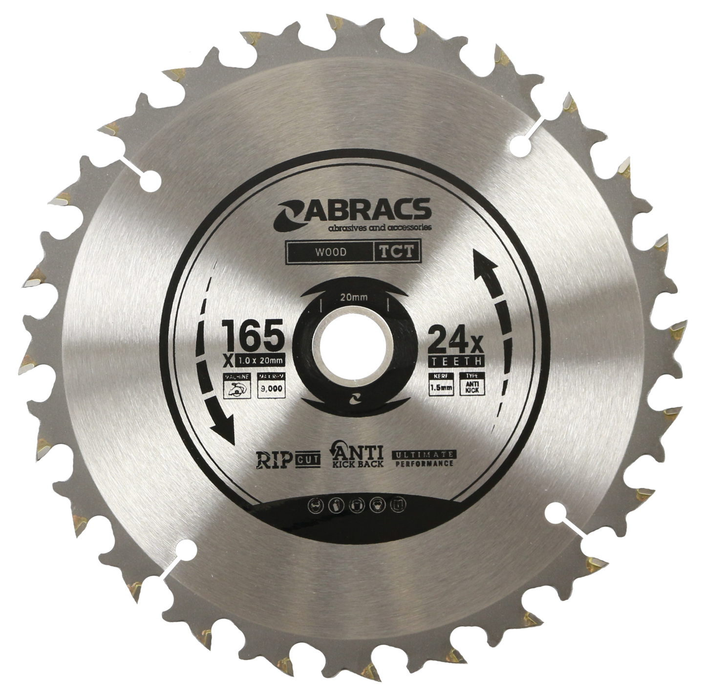 TCTC16524 BLADE 165mm x 24T - Wood (Cordless)