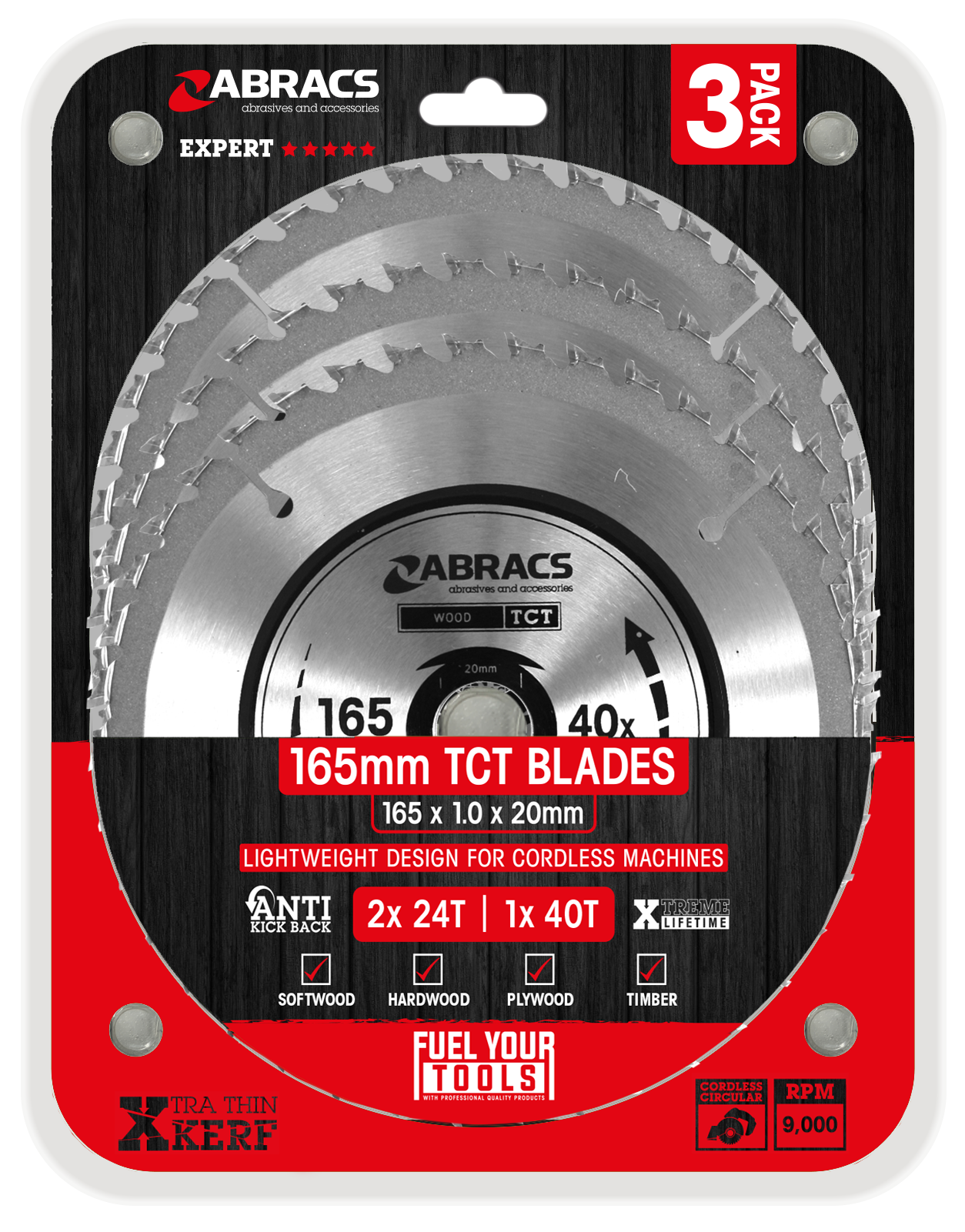 TCTC1653 3pc Blade Pack 165mm (Cordless)