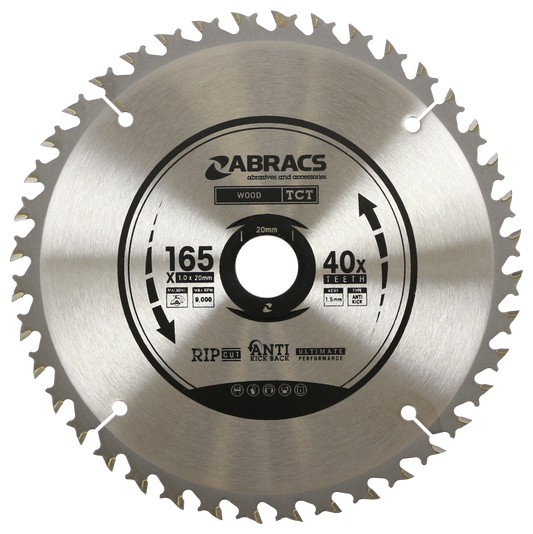 TCTC16540 BLADE 165mm x 40T - Wood (Cordless)