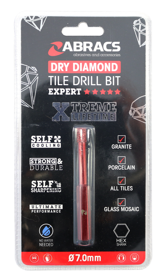 TDB07 Diamond Tile Drill Bit - 7mm