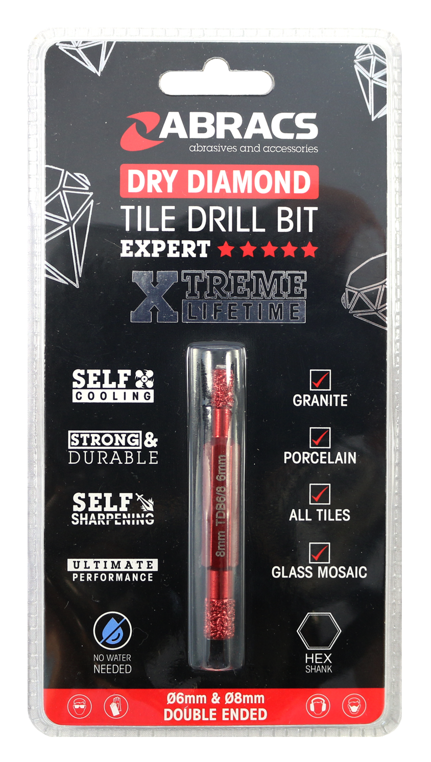 TDB6/8 Diamond Tile Drill Bit - 6/8mm DUO