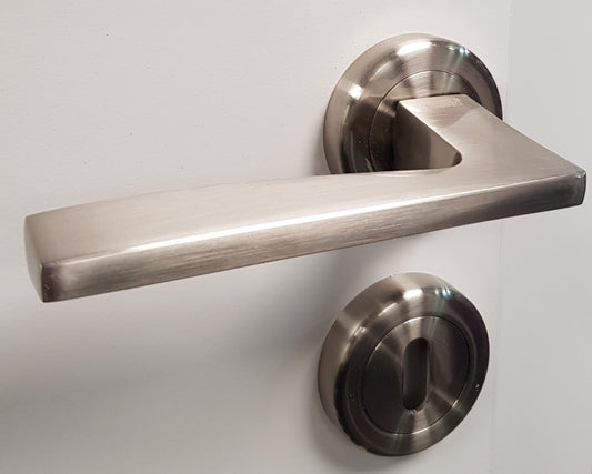 SONNATO GENOA SATIN CHROME LEVER ON ROSE HANDLES