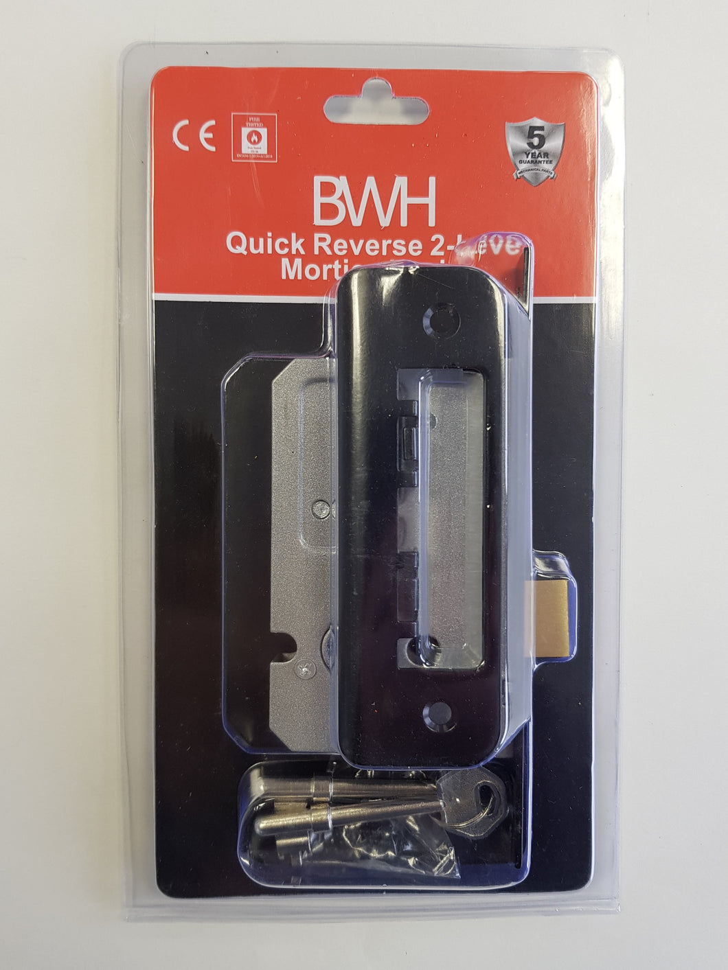 BWH VISI PACKED 63mm BLACK 2 LEVER MORTICE LOCK