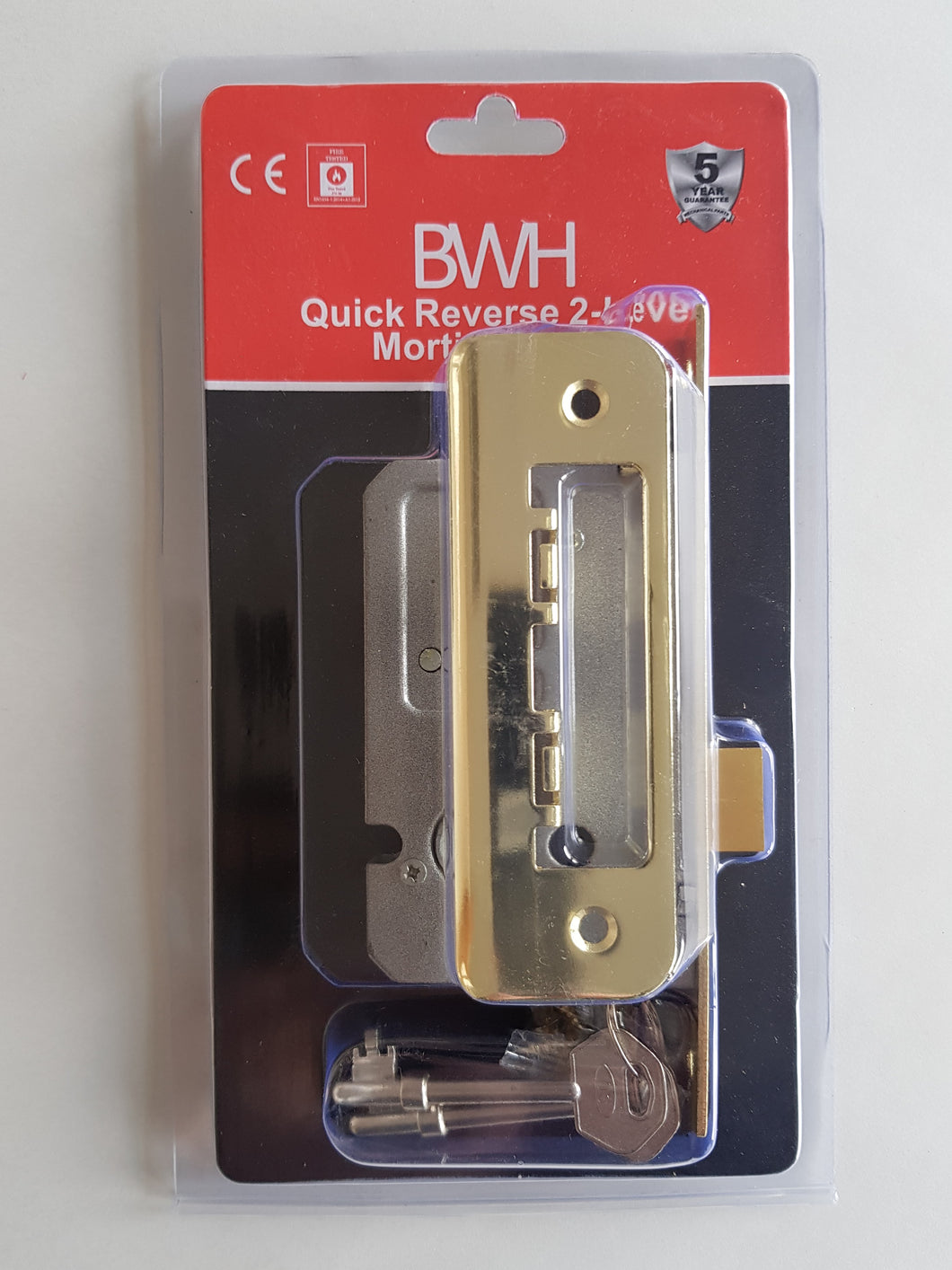 BWH VISI PACKED 76mm BRASS 2 LEVER MORTICE LOCK