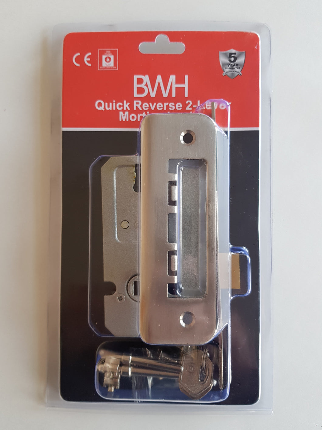BWH VISI PACKED 63mm SATIN NICKLE 2 LEVER MORTICE LOCK