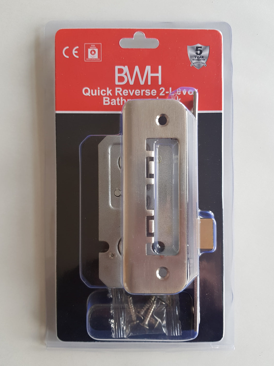 BWH VISI PACKED 76mm SATIN NICKLE 2 LEVER BATHROOM LOCK