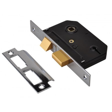 UNION 2.5" ESSENTIAL 3  LEVER MORT. LOCK CHROME