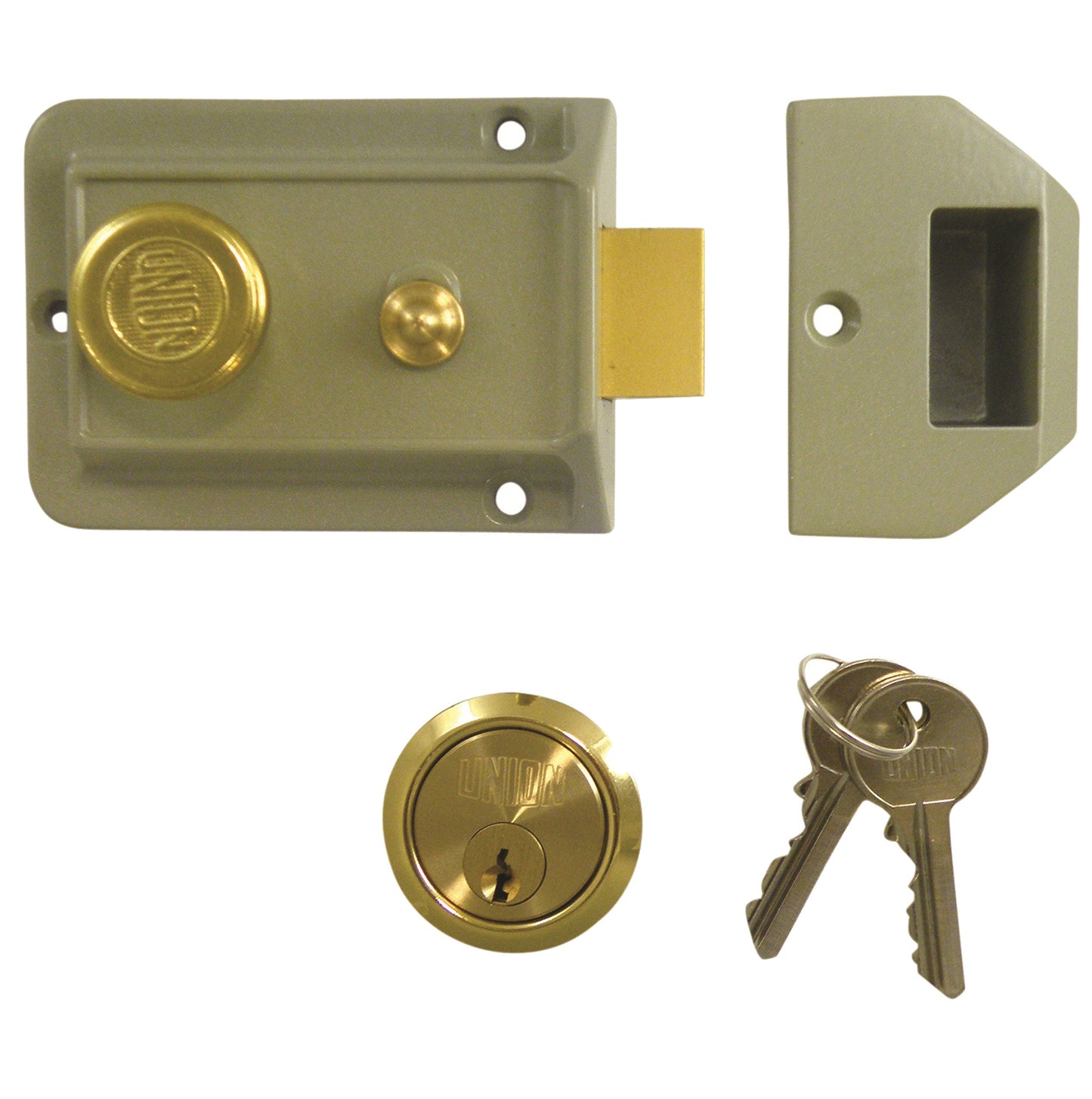 UNION TRADTIONAL NIGHTLATCH BRASS CYL.