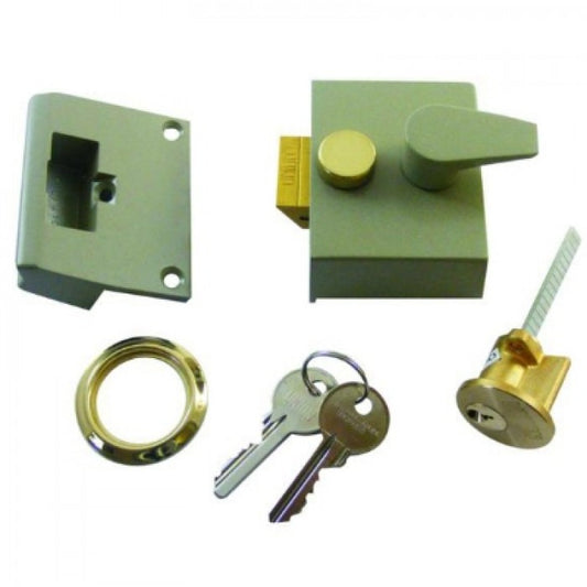 UNION NARROW STYLE NIGHTLATCH BRASS CYL.