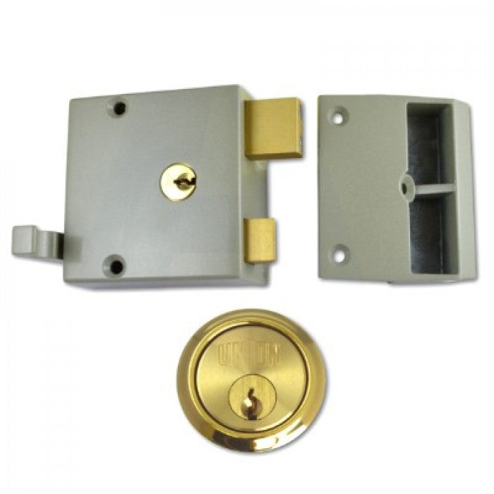 UNION N/S DOUBLE THROW N/LATCH BRASS CYL.