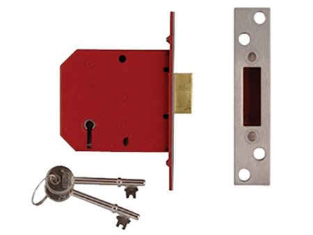UNION 2.5'' 5 LEVER DEADLOCK SATIN CHROME