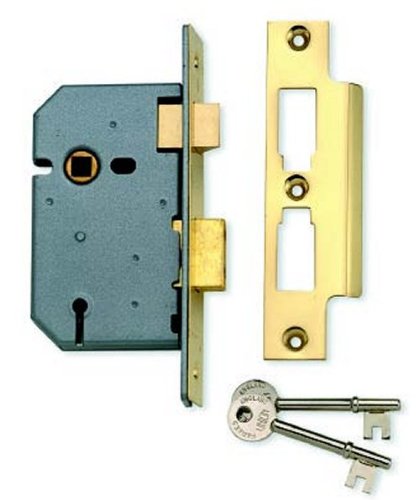 UNION 2.5''  3 LEVER SASHLOCK BRASS